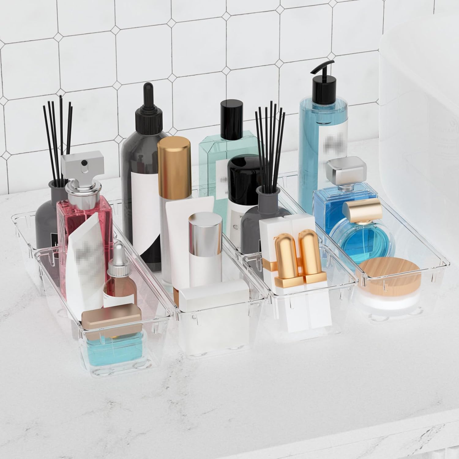 Thumbnail 5 de WOWBOX 08032025 Clear Drawer Organizer Set, 6 Stackable Polypropylene Trays