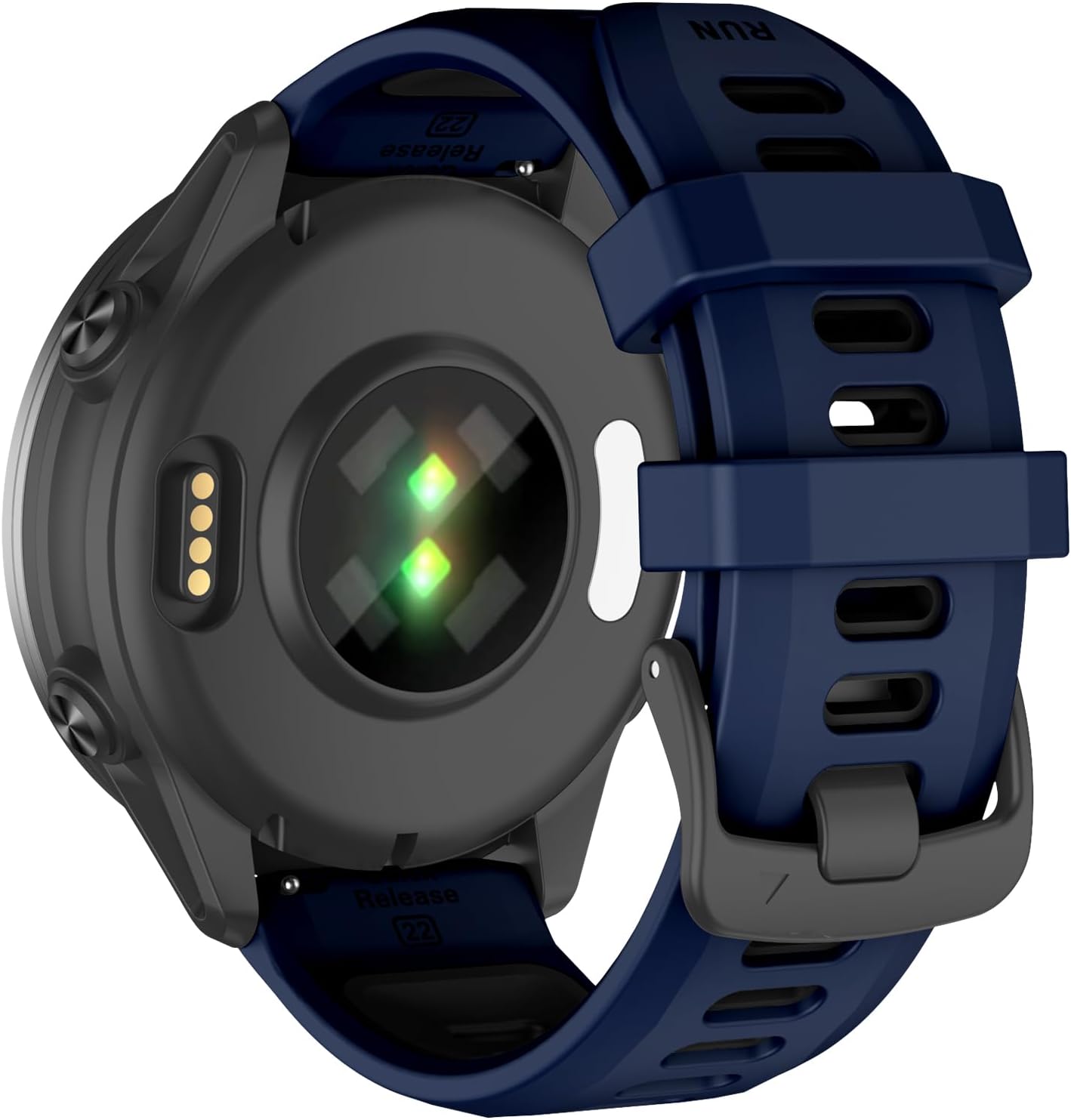 Detalle de OVERSTEP 22mm Silicone Quick Release Waterproof Sport Strap for Garmin, Coros and More
