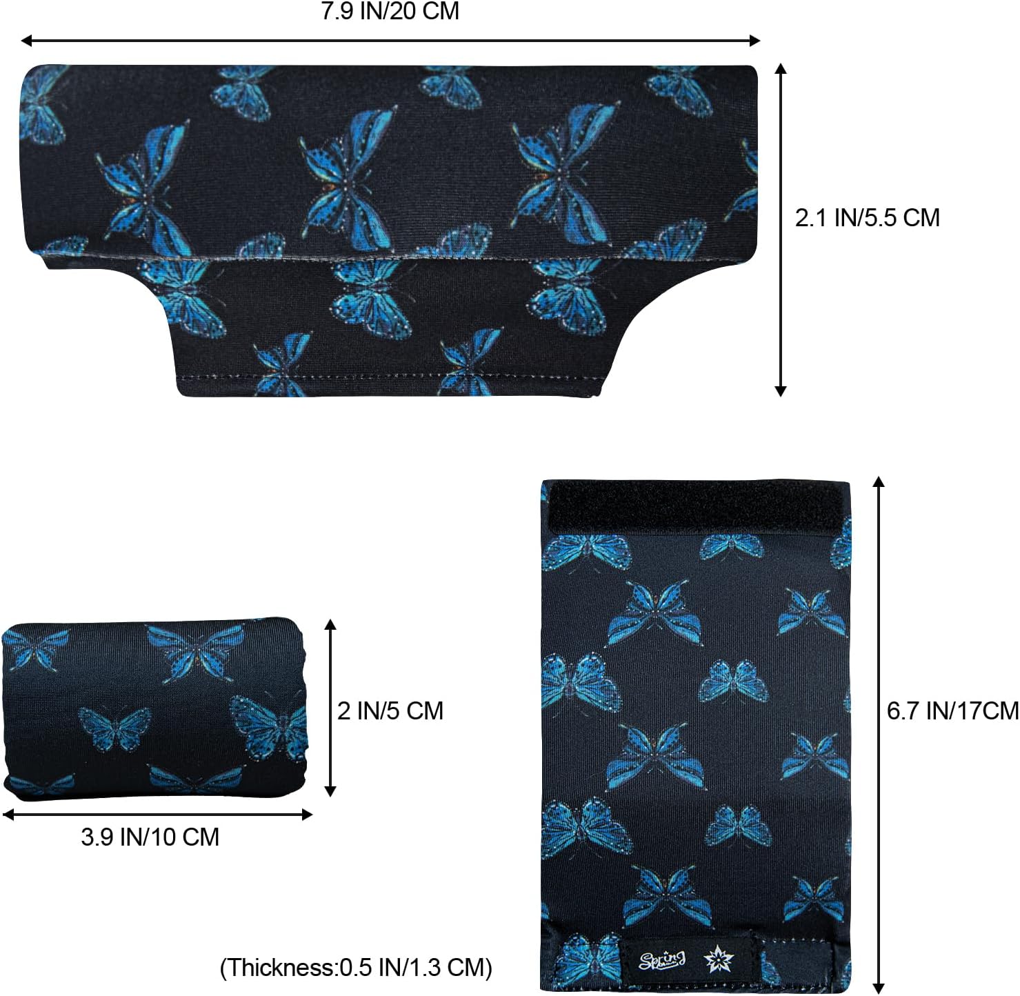 Thumbnail 1 de SPRING SEAON H031F11F Crutch Pad and Grip Covers, 6-Piece Set, Blue Butterflies