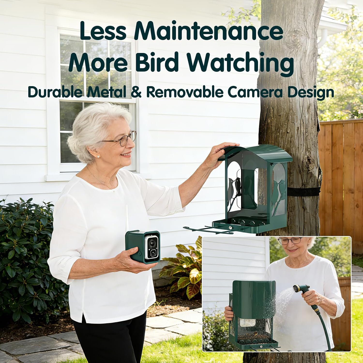 Detalle 1 de Humbirdy SH66 4K Smart Bird Feeder Camera with Solar Power