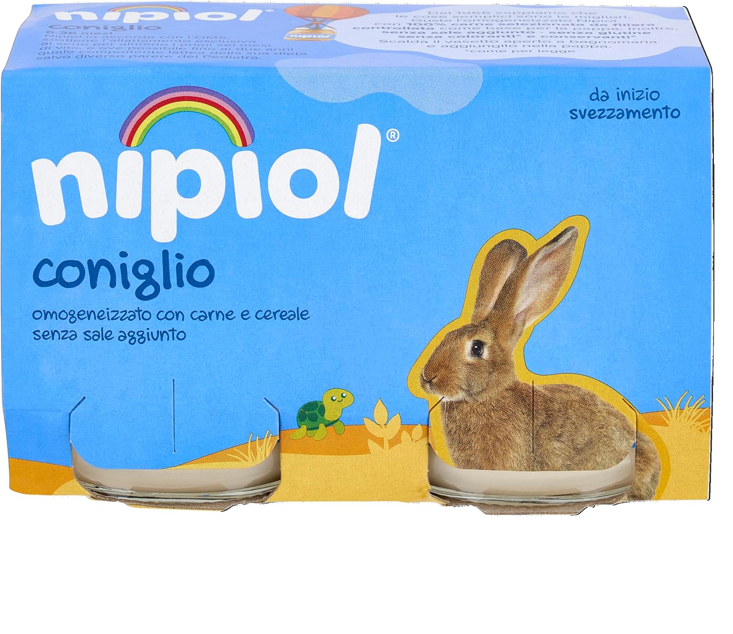 Detalle de Nipiol Omogeneizzato Coniglio - 12 confezioni da 2x120 g