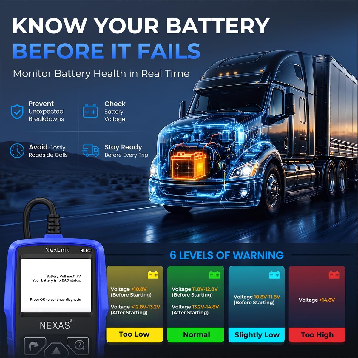 Thumbnail 4 de NEXAS NL102 Heavy Duty Truck Scanner 2-in-1