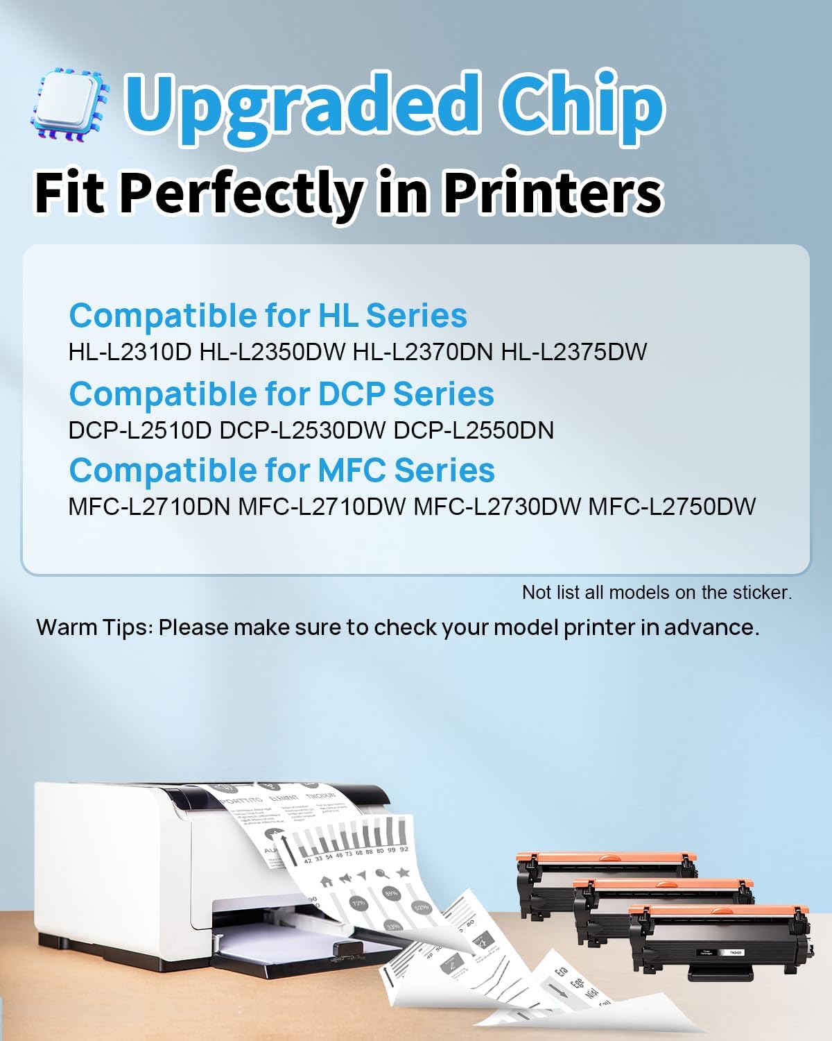 Detalle 2 de Yowell TN2420 TN2410 Toner 3er-Pack