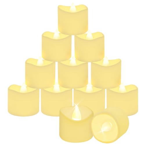 Detalle de CNMTCCO Candela LED senza fiamma 24 pezzi – Luce calda e sicura per decorazioni festive
