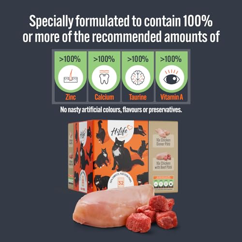 Thumbnail 6 de HiLife It's Only Natural Complete Wet Cat Food – The Big Chicken One in Jelly (32 x 70g)
