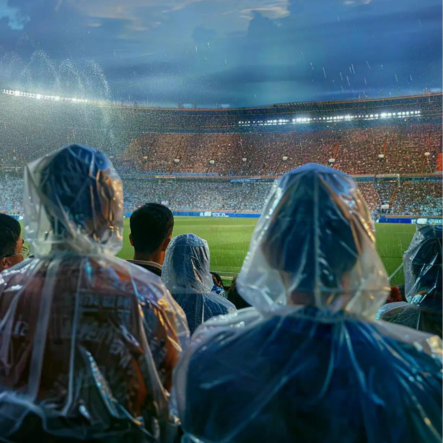 Detalle de Opret Regenponcho Transparent 5/10/20 Stück – Durchsichtig, Wasserdicht, leichtgewichtig