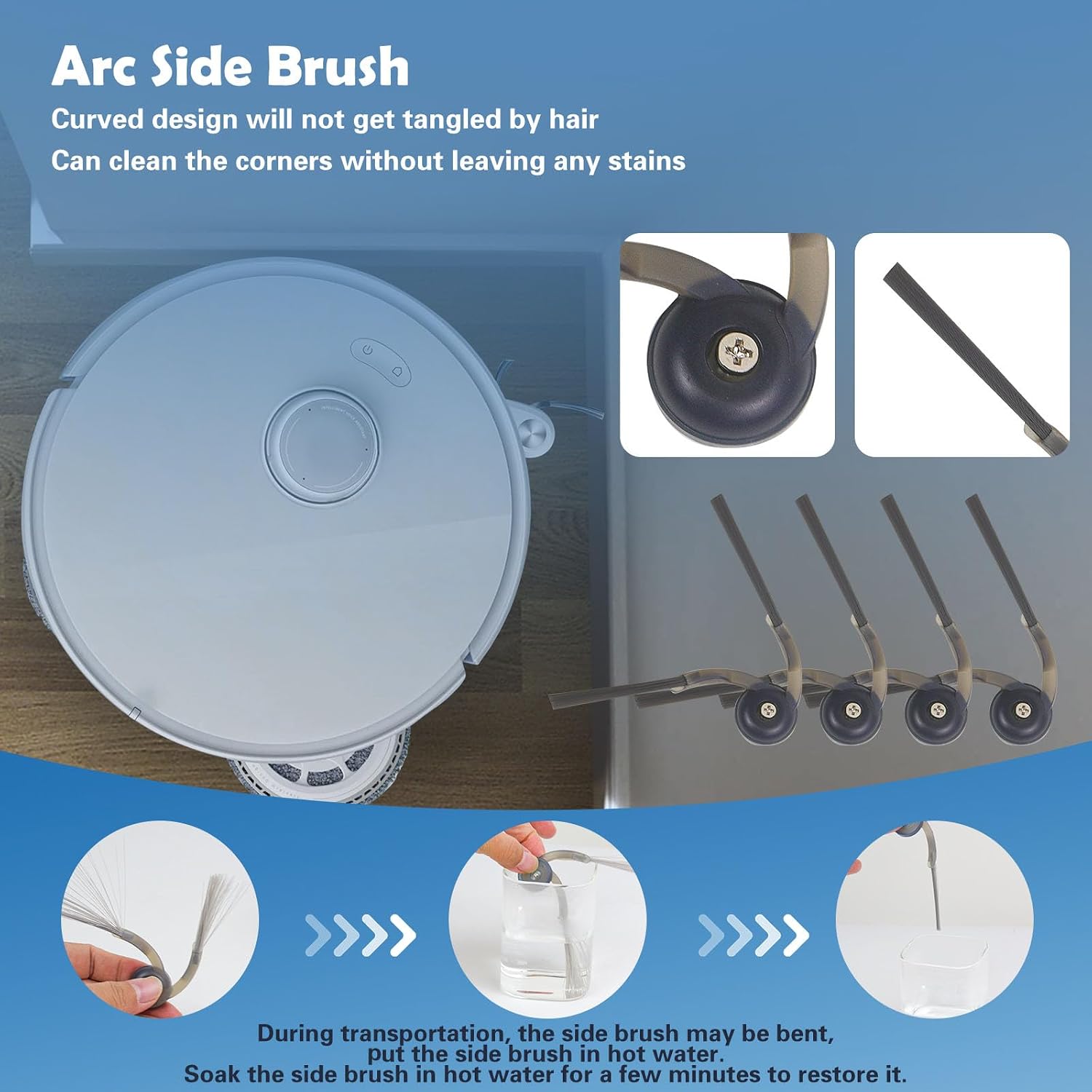 Detalle 2 de VIEWALL Qrevo Curv accessoireset voor Roborock met HEPA-filters en stofzakken