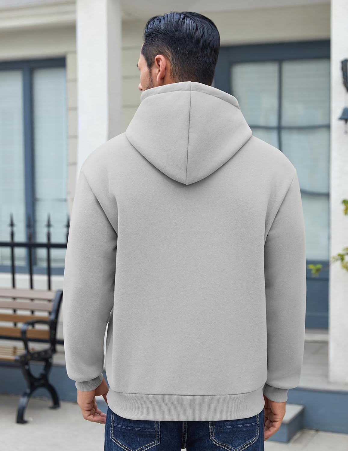 Detalle de COOFANDY felpa uomo con cappuccio cotone