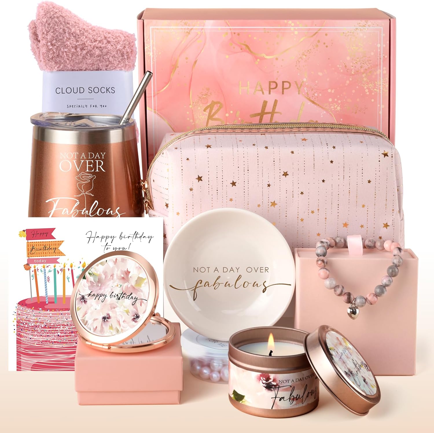 Birthday gifts basket for women 9-piece