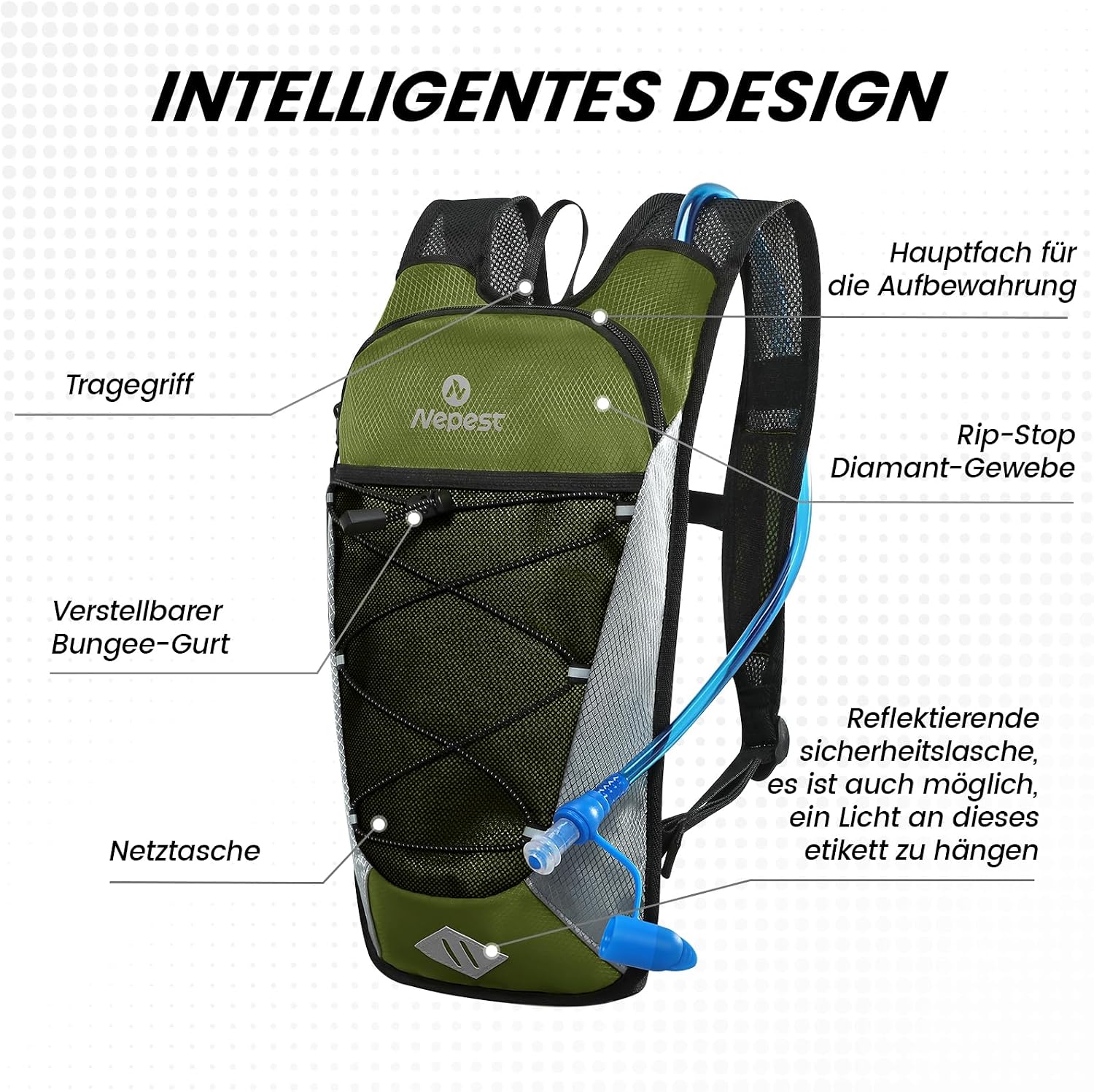 Detalle 2 de Nepest 6L Fahrradrucksack MTB