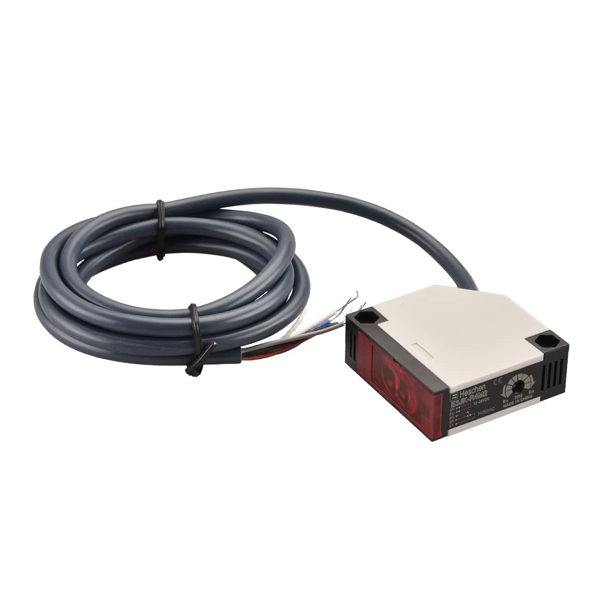 Detalle de Heschen Photoelektrischer Schalter E3JK-R4M2 (DC 12–24 V), Erfassungsabstand 4 m mit Reflektorblende