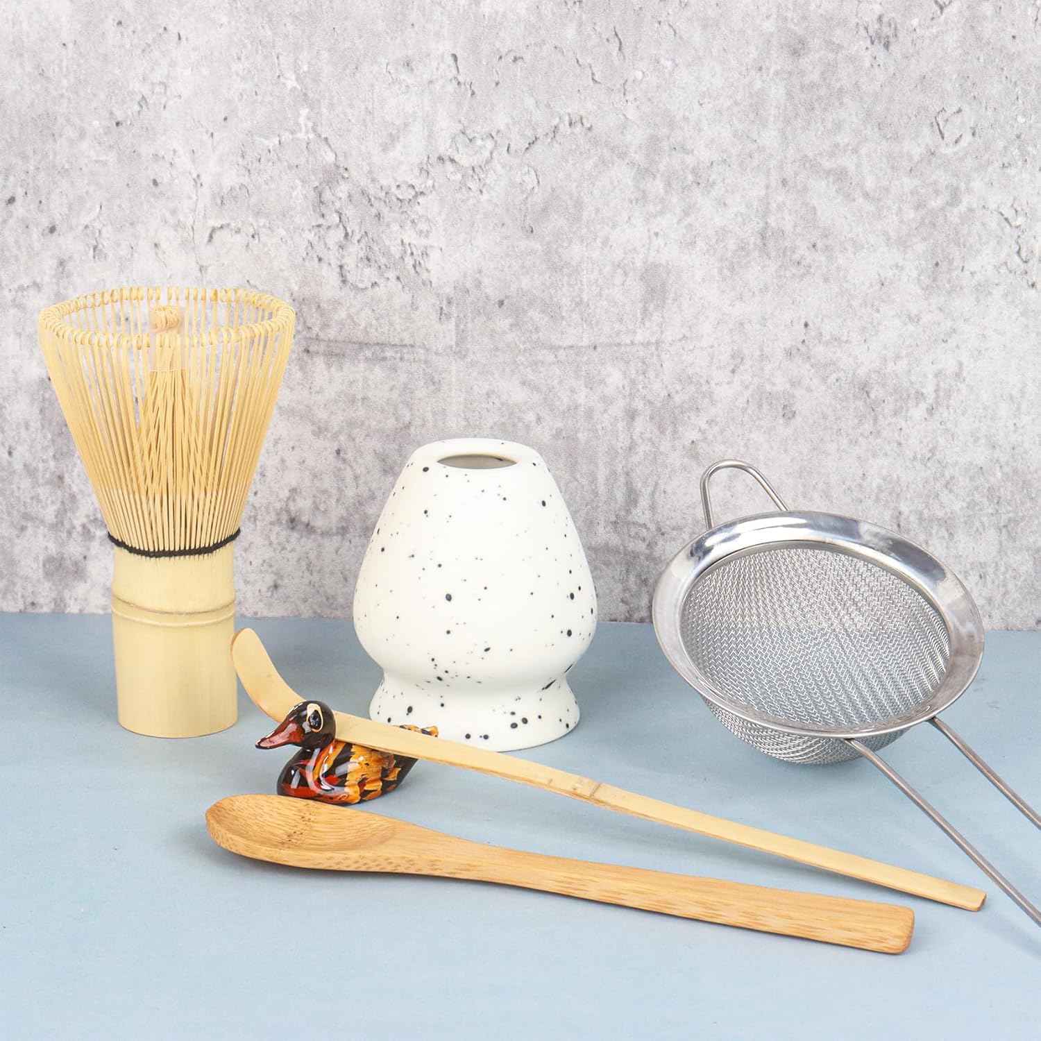 Thumbnail 2 de Nideen Matcha Whisk Set of 6 (White-02) – whisk, scoop, spoon, sifter & ceramic holder