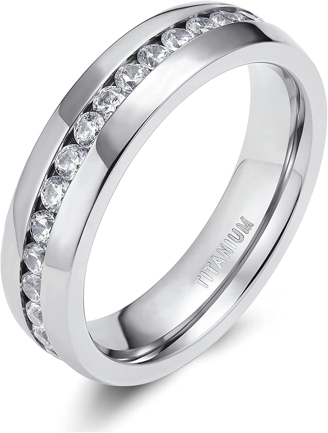 Thumbnail 6 de Zakk Damen Eternity Ring Titan – Ewigkeitsring, 4 mm/6 mm, Silber, Memoire Ringe, Hochzeitsring