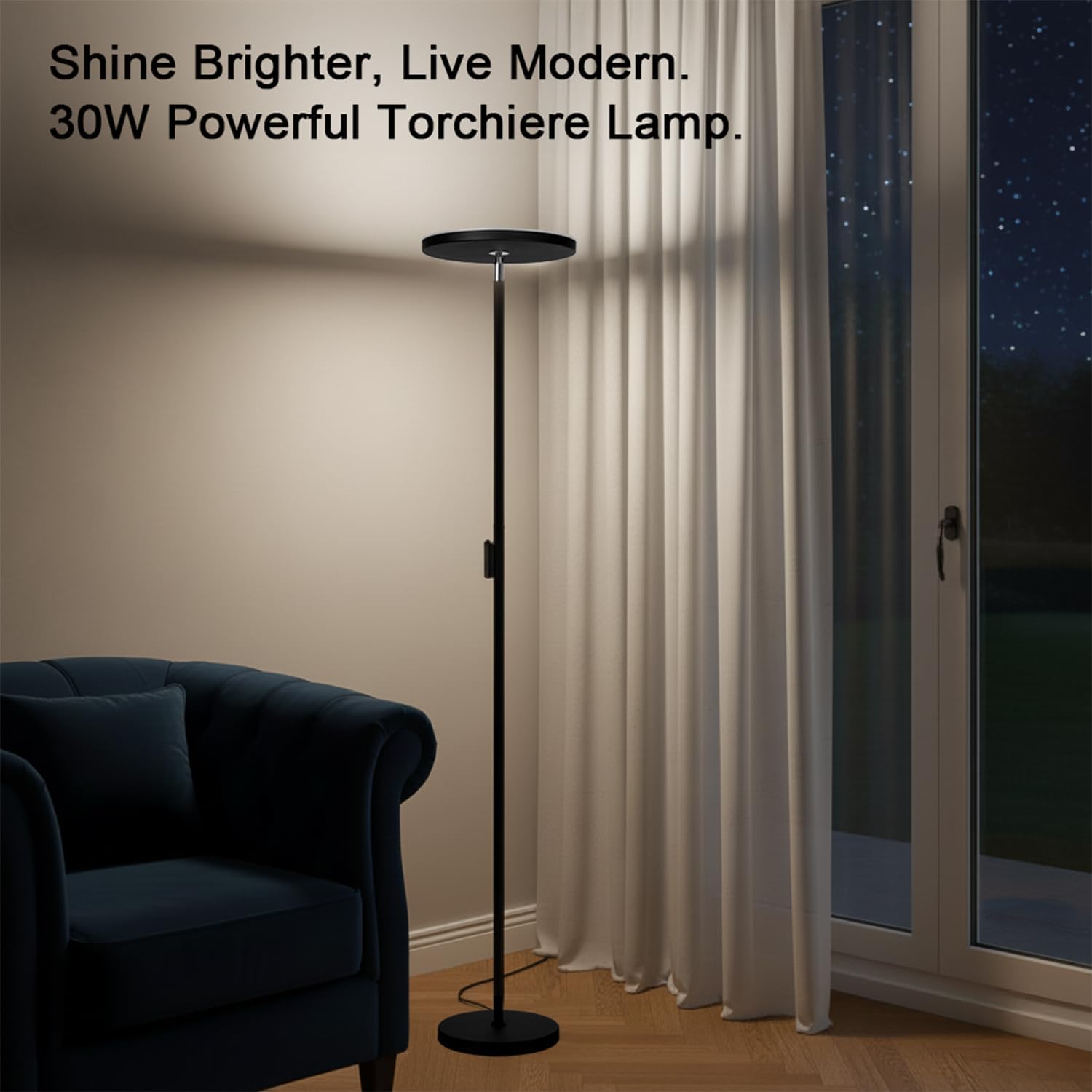 Thumbnail 1 de JOOFO Floor Lamp 30W 2400LM LED Torchiere 🌟
