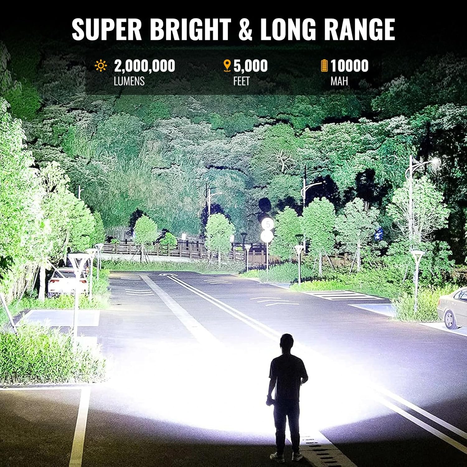 Thumbnail 1 de Rechargeable Spotlight 10000mAh handheld spotlight