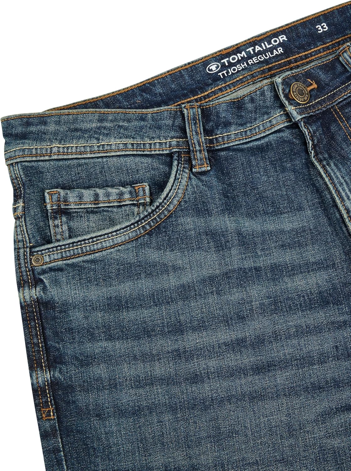 Detalle de TOM TAILOR Jeans Shorts Herren Stretch Josh – Regular Slim Fit, Denim, Kurz