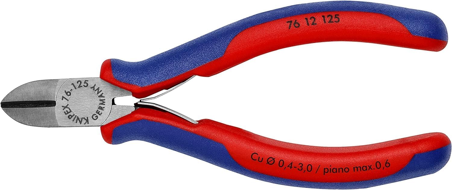 Detalle de KNIPEX Seitenschneider für Elektromechaniker 125 mm – Mehrkomponenten-Hüllen, 76 12 125