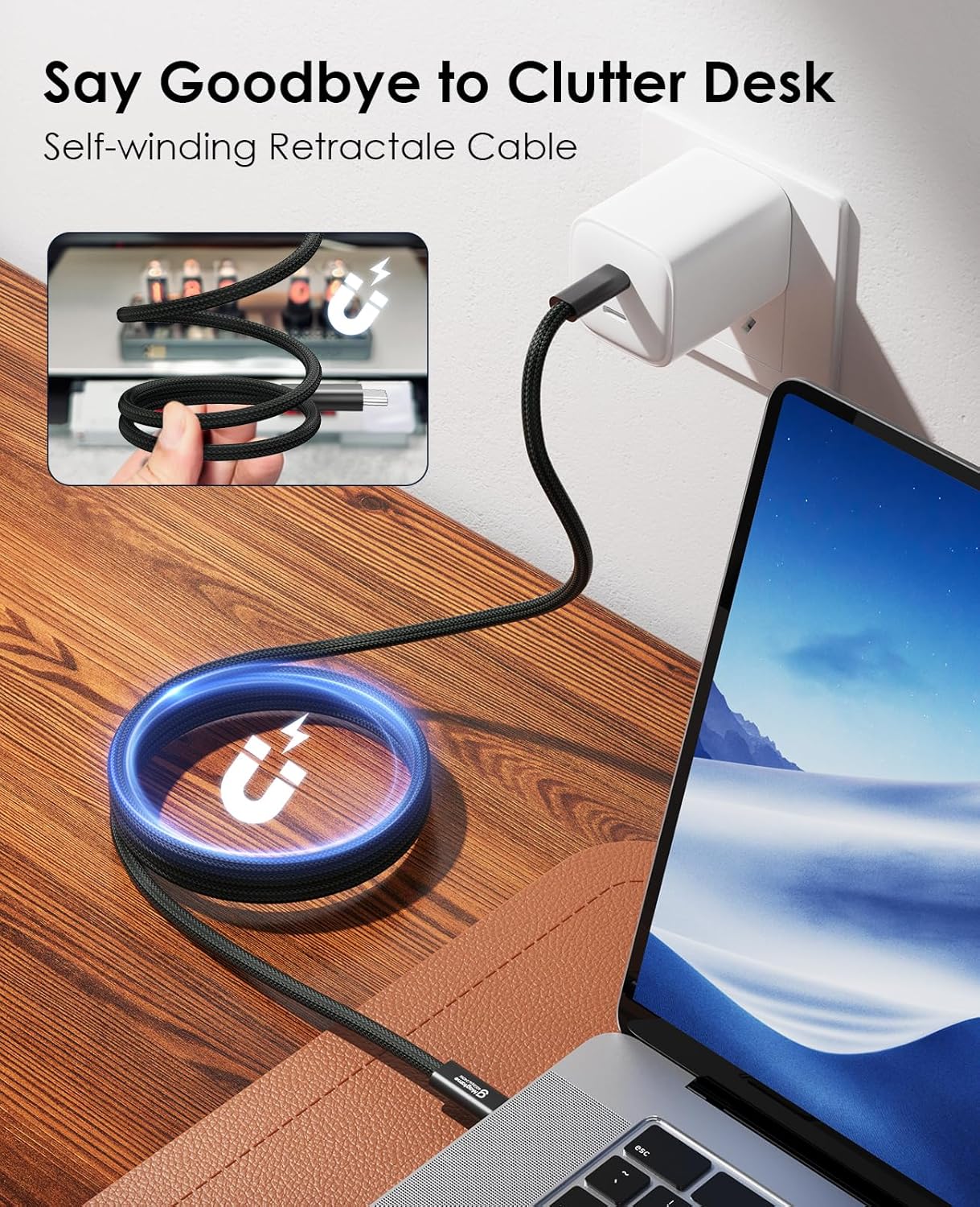 Thumbnail 2 de Cable USB 4 240W, 0,75m, soporte 8K y 4K 🔌