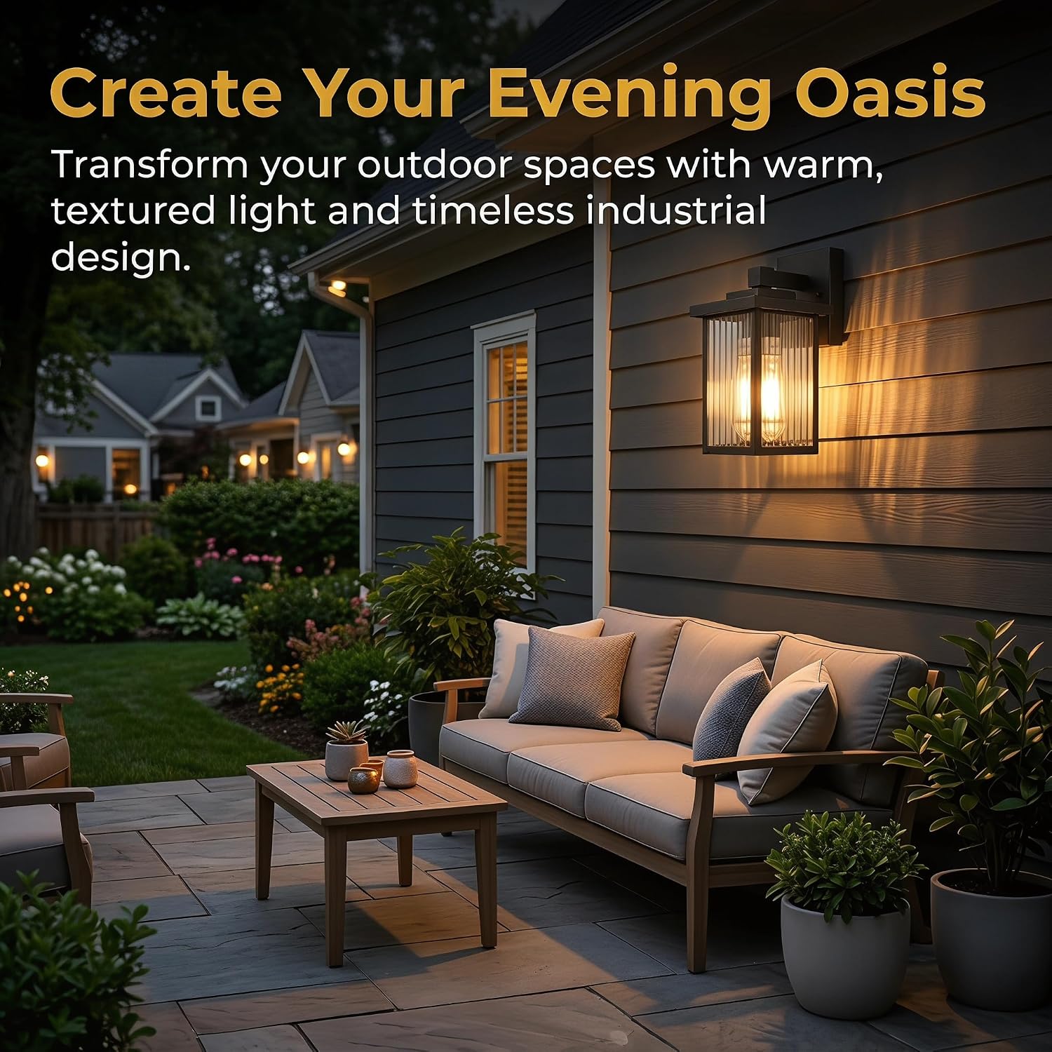 Detalle 2 de Hameso Outdoor Wall Light with Tempered Glass