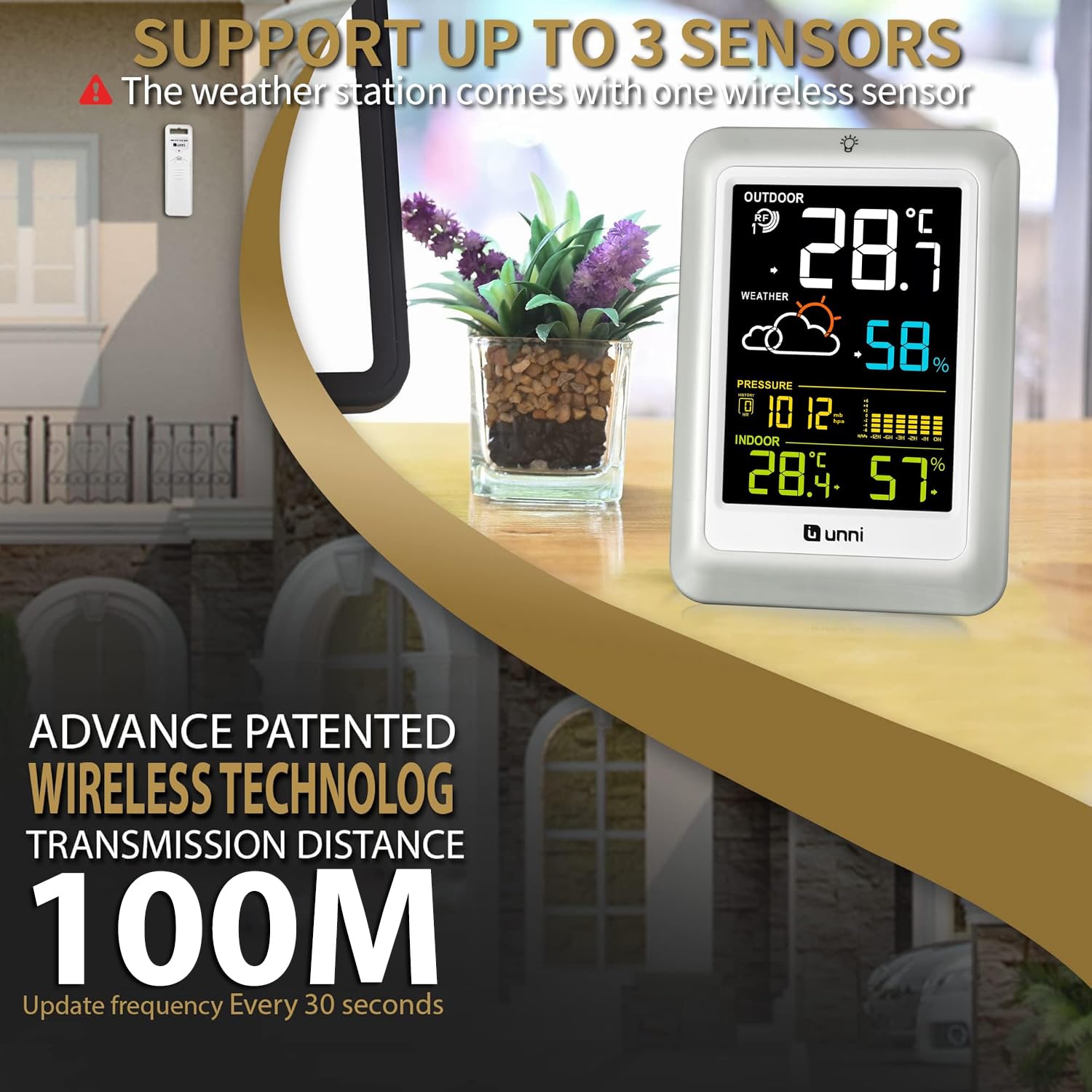 Detalle 2 de Wireless Weather Station Thermometer 100m range