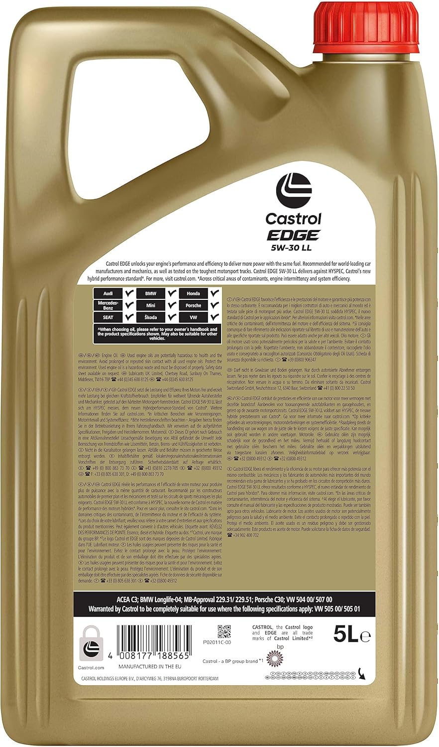 Thumbnail 2 de Castrol EDGE 5W-30 LL - Aceite de Motor 5L 🛢