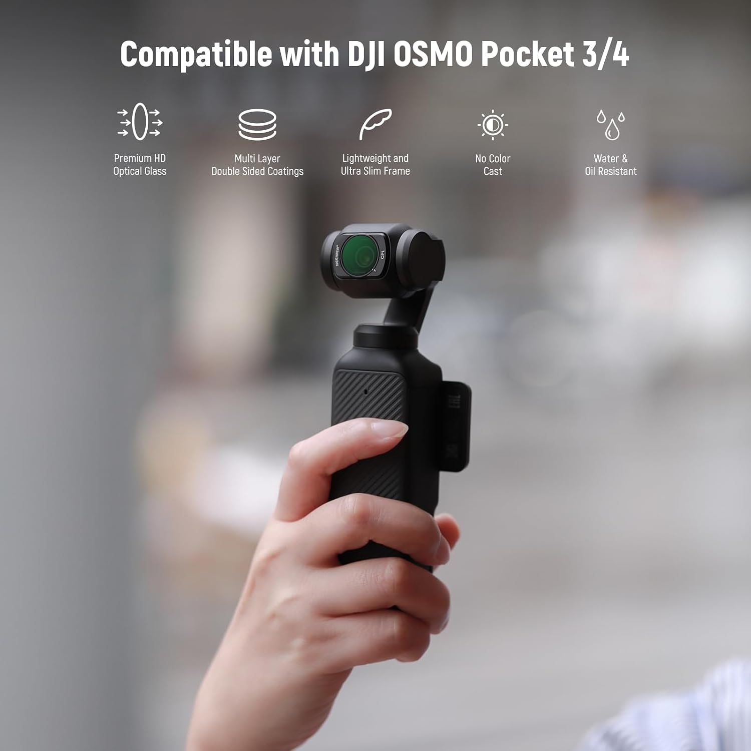 Thumbnail 1 de NEEWER HD CPL ND16/ND64/ND256 Filter Kit for DJI Osmo Pocket 3 / Pocket 4 and Xtra Muse