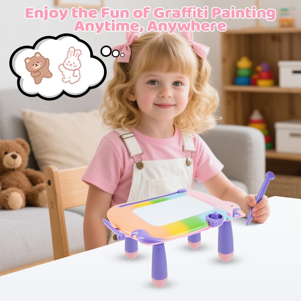 Thumbnail 6 de OFFCUP Magnetische Maltafel Kinder Zaubertafel ab 3 Jahr – buntes Lernspielzeug mit Stempel (Einhorn)