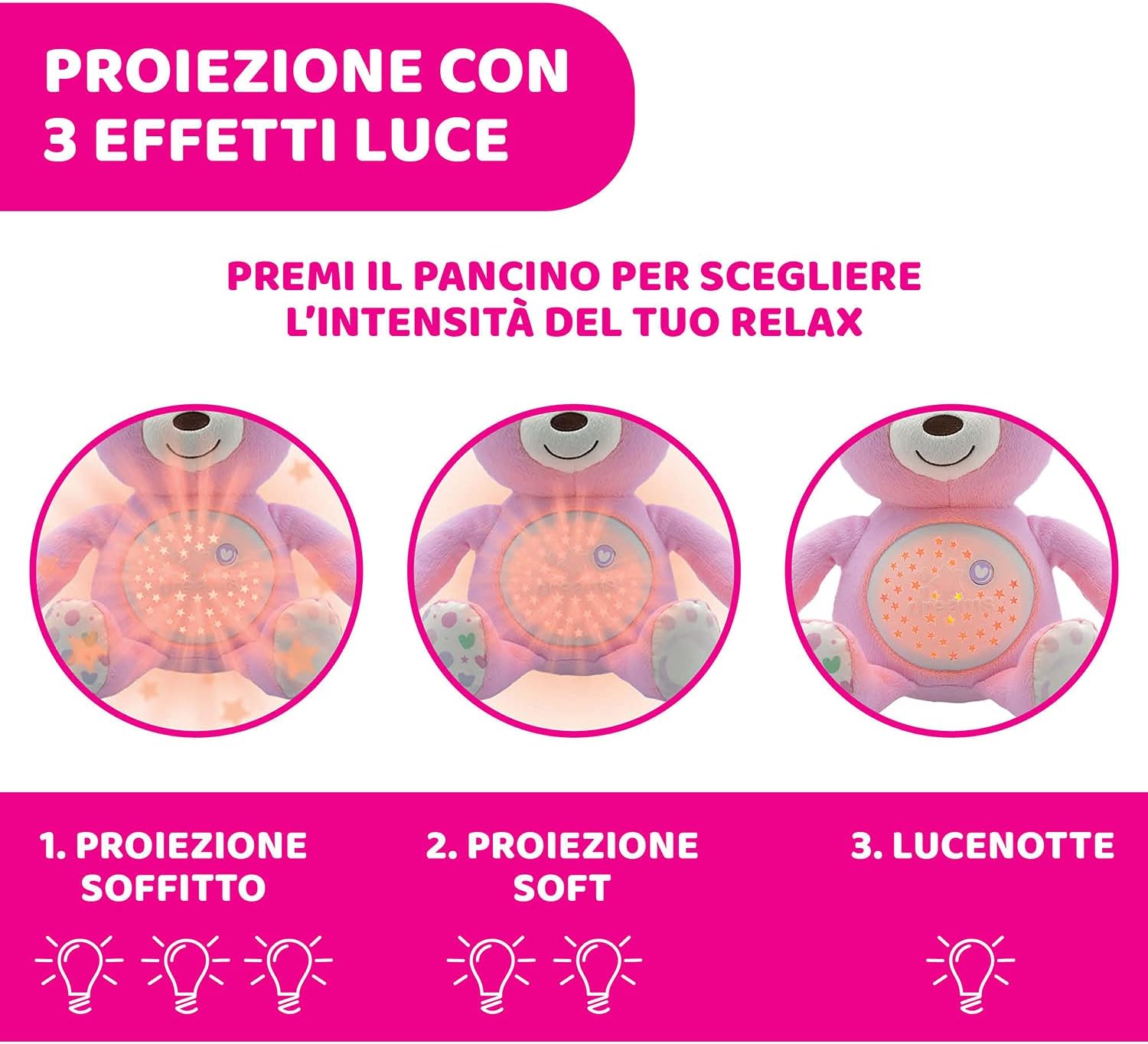 Thumbnail 3 de Chicco First Dreams Orsacchiotto Peluche Rosa