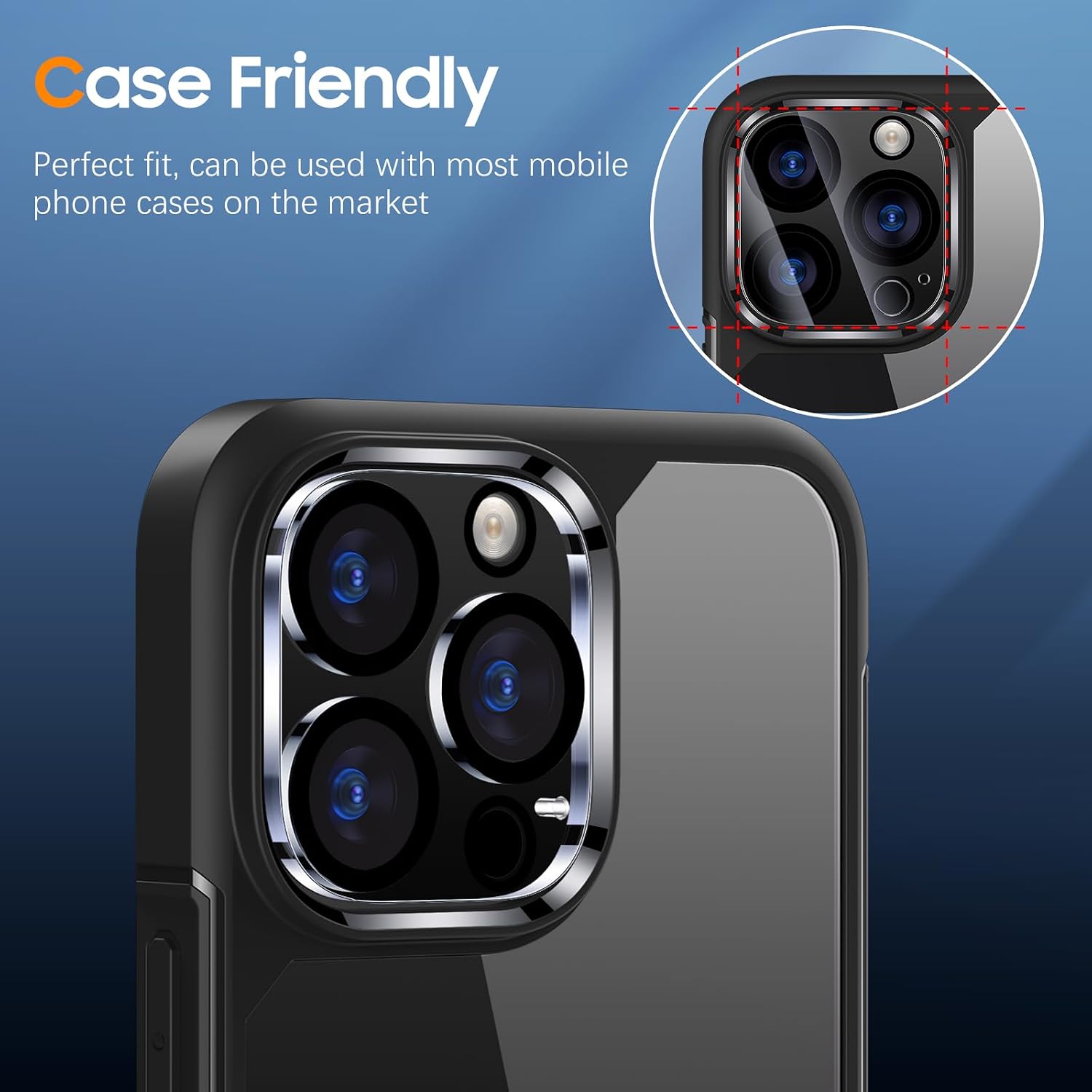 Thumbnail 2 de UniqueMe iPhone 12 Pro Max Camera Lens Protector, 3-Pack Tempered Glass