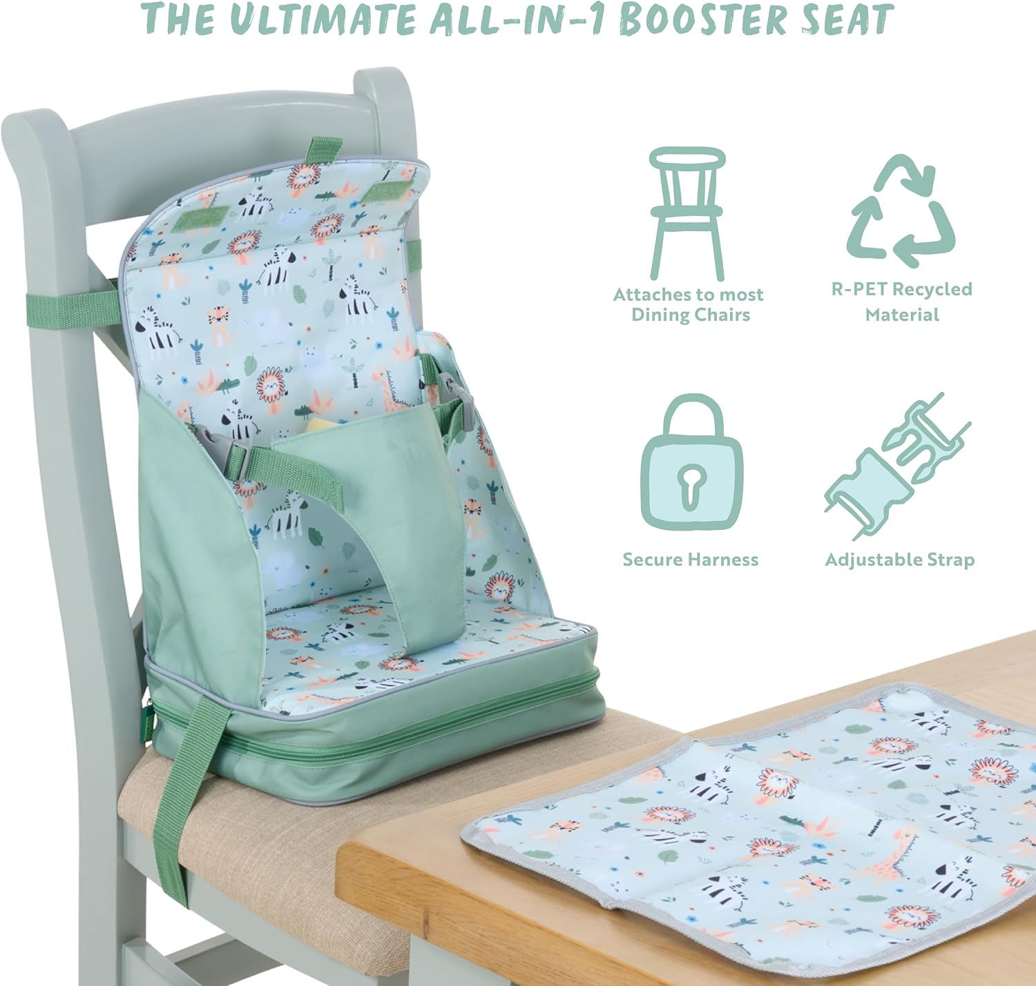 Thumbnail 5 de Polar Gear Portable Booster Seat with Matching Place Mat (Safari)