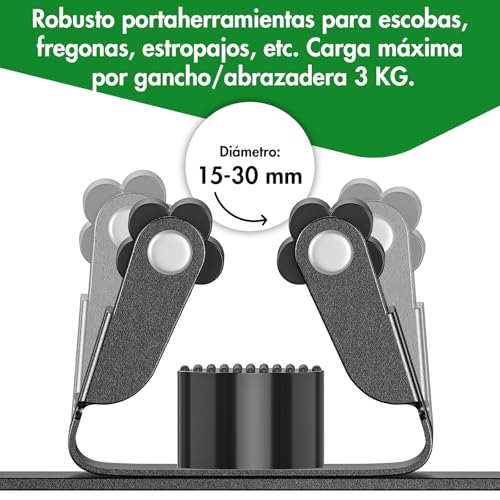 Detalle 2 de Radikor soporte escobas pared 42 cm