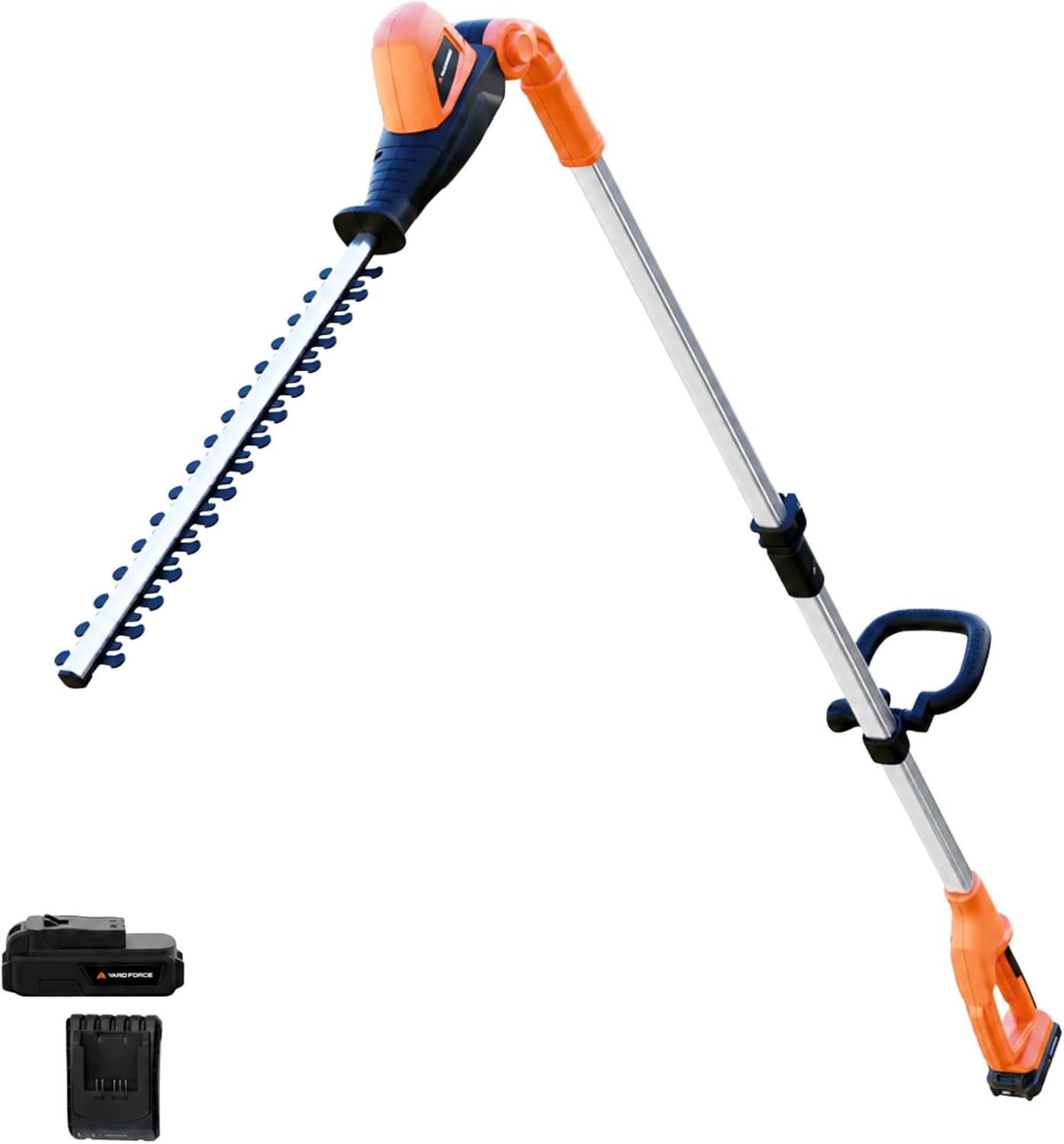 Detalle de Yard Force 20V Cordless Pole Hedge Trimmer (41cm dual-action blade) with 2.5m reach