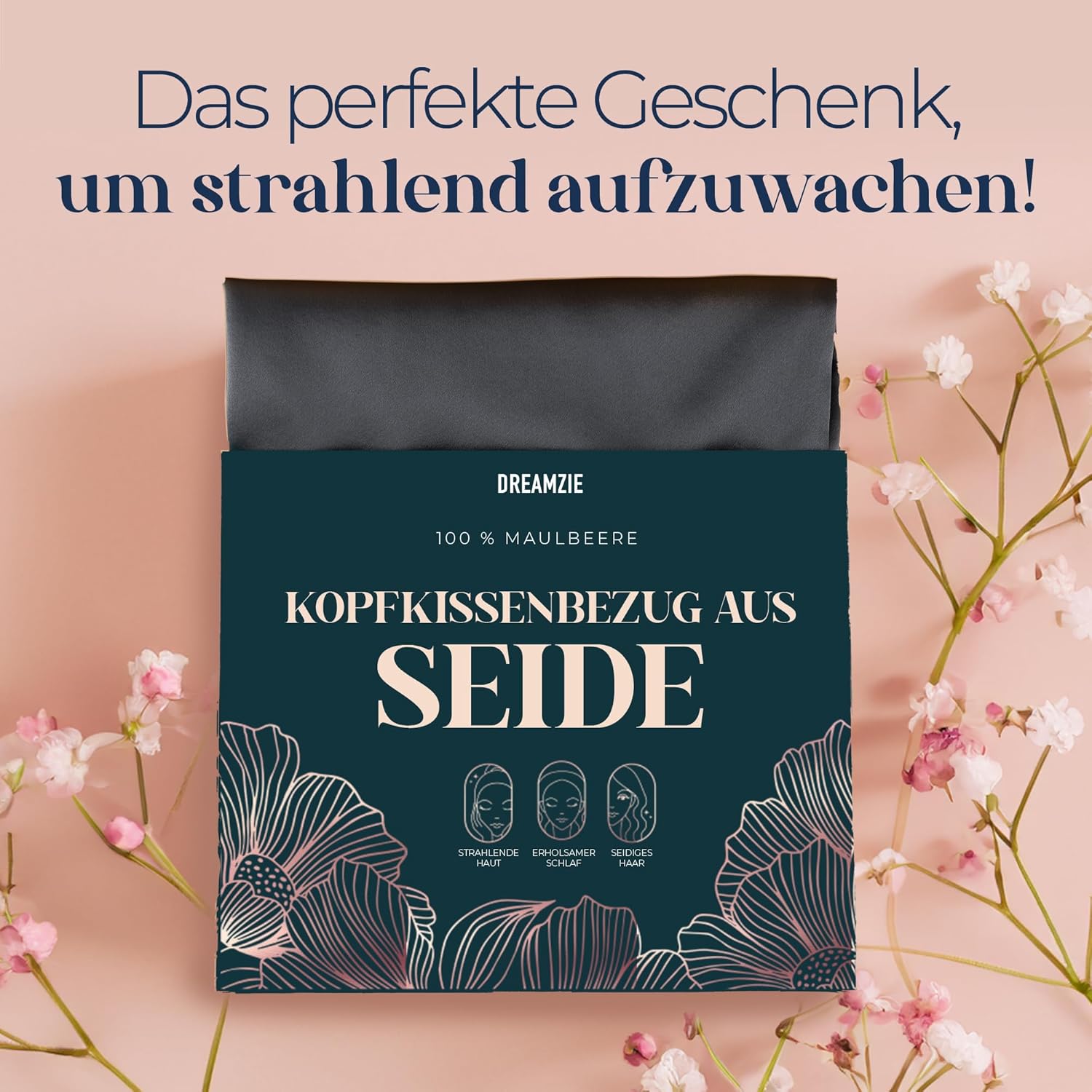 Thumbnail 5 de DREAMZIE Seidenkissenbezug 40x60 cm