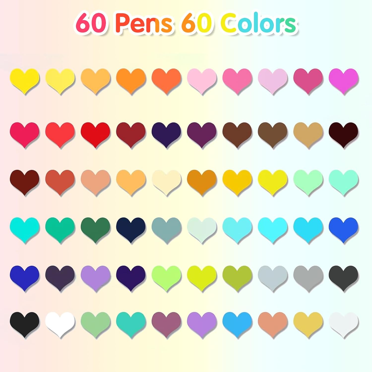 Thumbnail 1 de Sanyetral 60 Colors Acrylic Paint Pens: Versatile Dual-Tip Markers for Crafting
