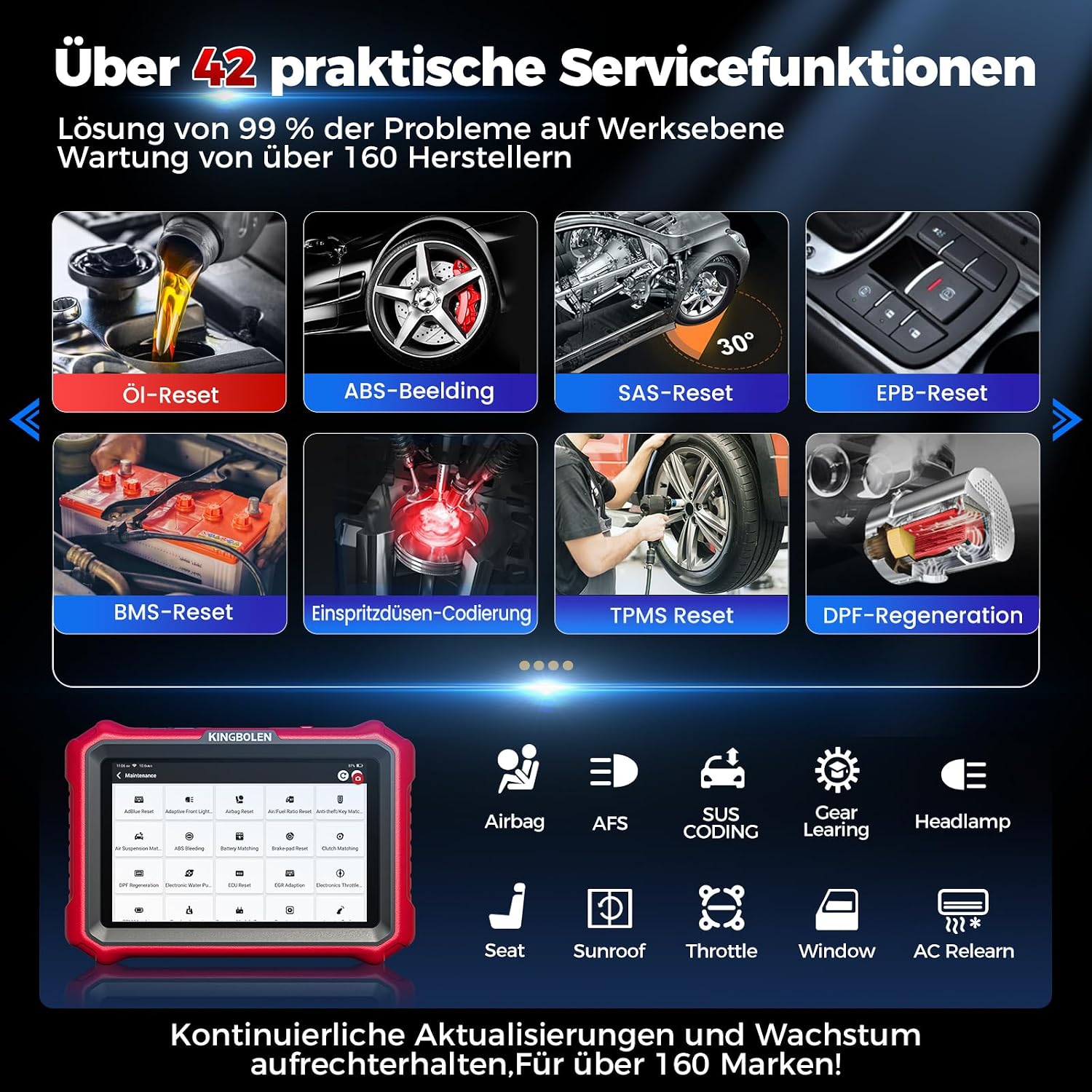 Thumbnail 4 de KINGBOLEN K8 PRO OBD2 Diagnosegerät 8"
