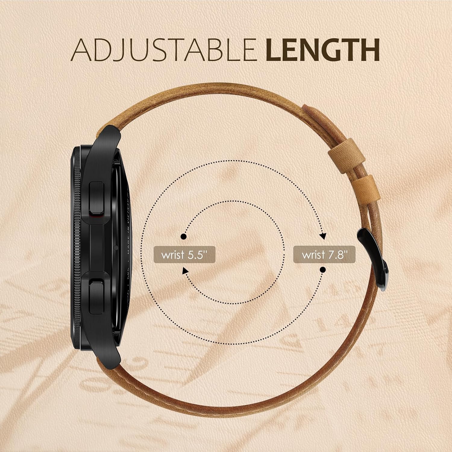 Thumbnail 6 de Tuocal 22mm Genuine Leather Strap for Galaxy Watch 3