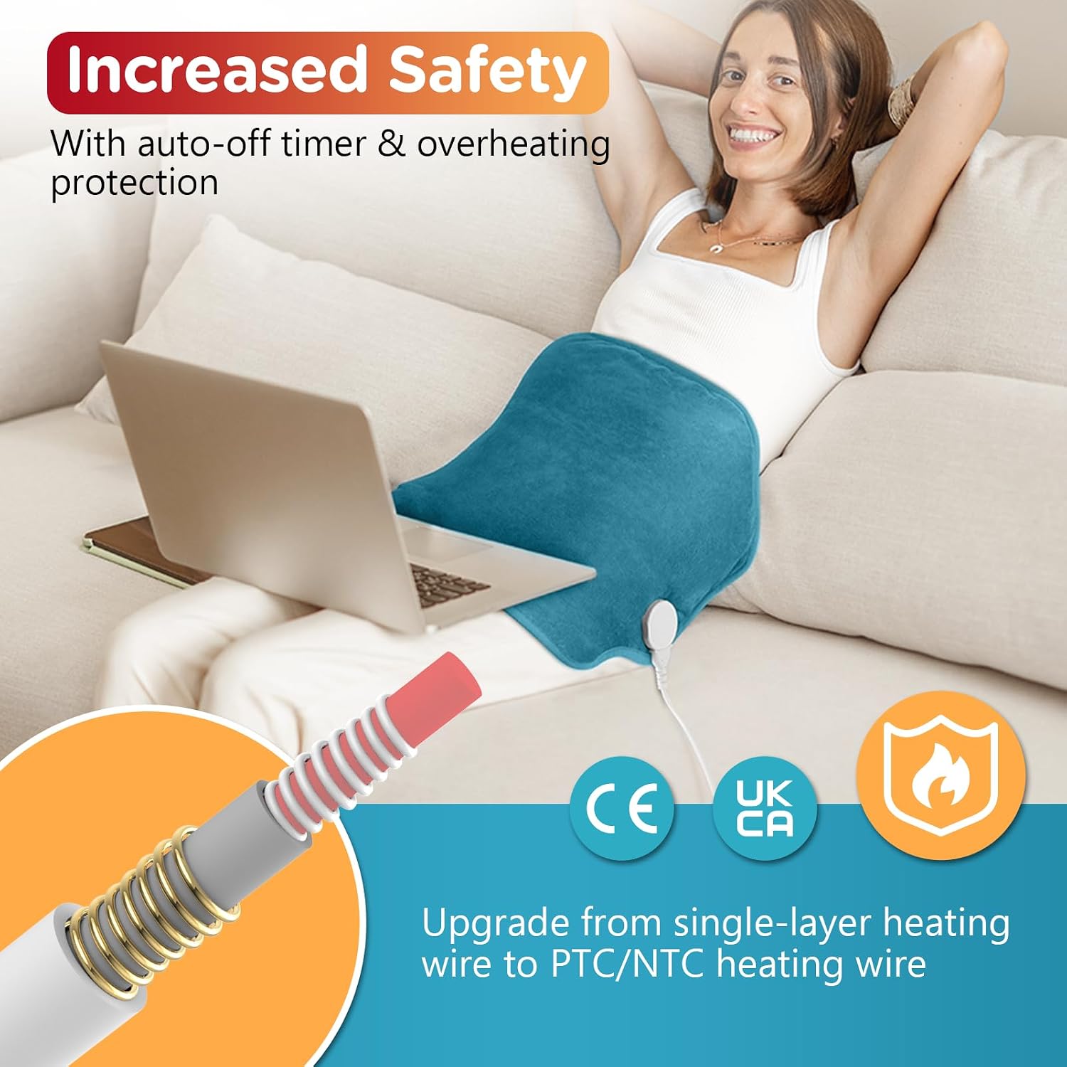 Detalle 2 de Comfytemp XL Electric Heat Pad 9 settings