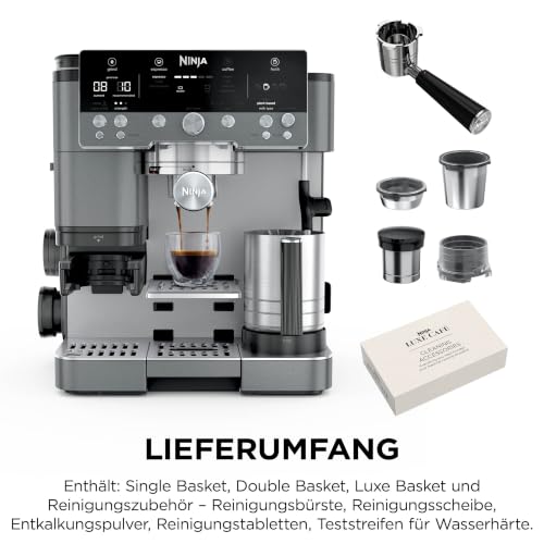 Thumbnail 9 de Ninja Luxe Café Premier 3-in-1-Kaffeemaschine mit Mahlwerk & Aufschäumer – Gunmetal