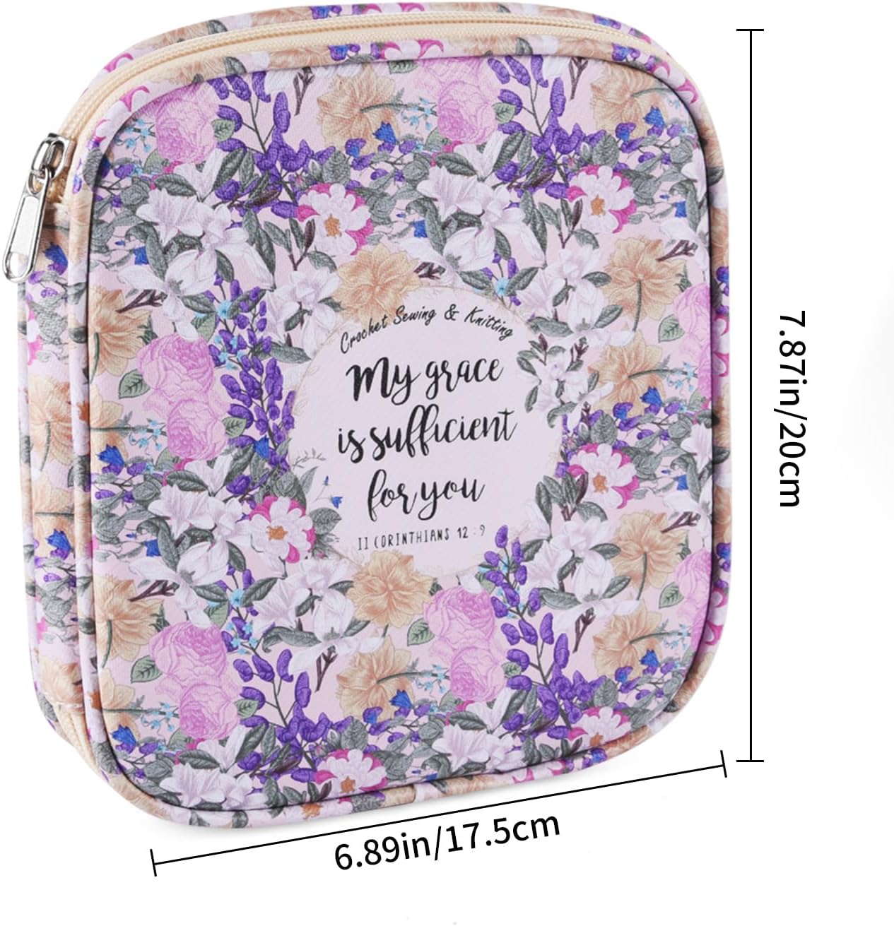 Thumbnail 1 de Crochet Hook Case, Pink Purple Flower