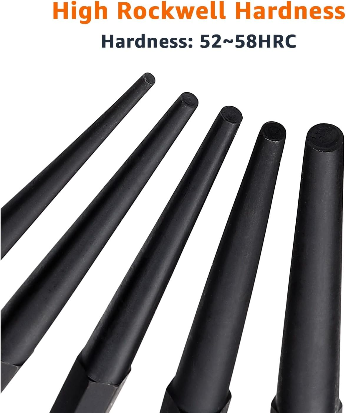 Detalle de Amazon Basics Stabiles Locher- und Meißel-Set aus Chrom-Vanadium-Stahl (16-tlg.)