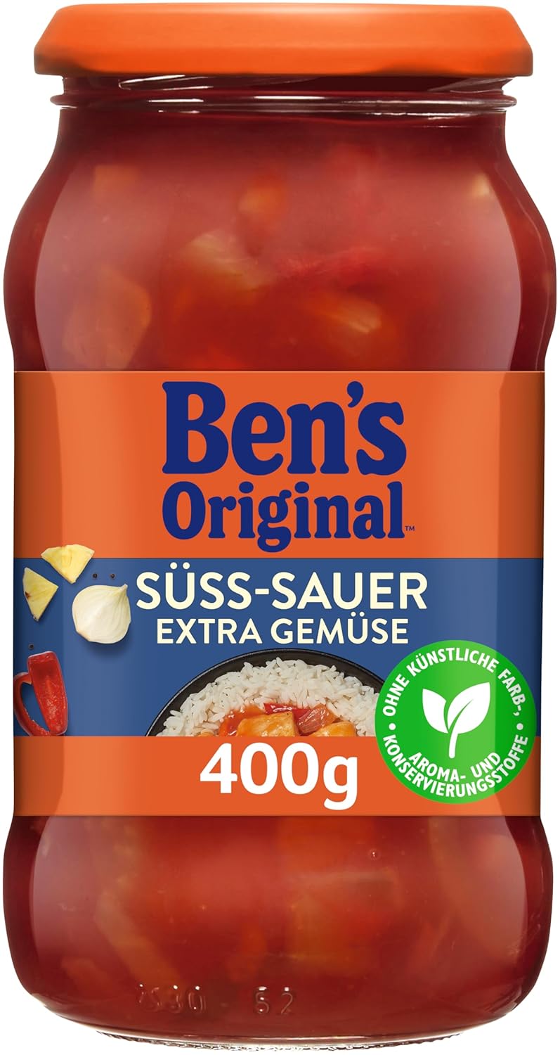 Thumbnail 2 de BEN’S ORIGINAL Sauce Süß-Sauer mit extra Gemüse – 6 Gläser (6 x 400 g)