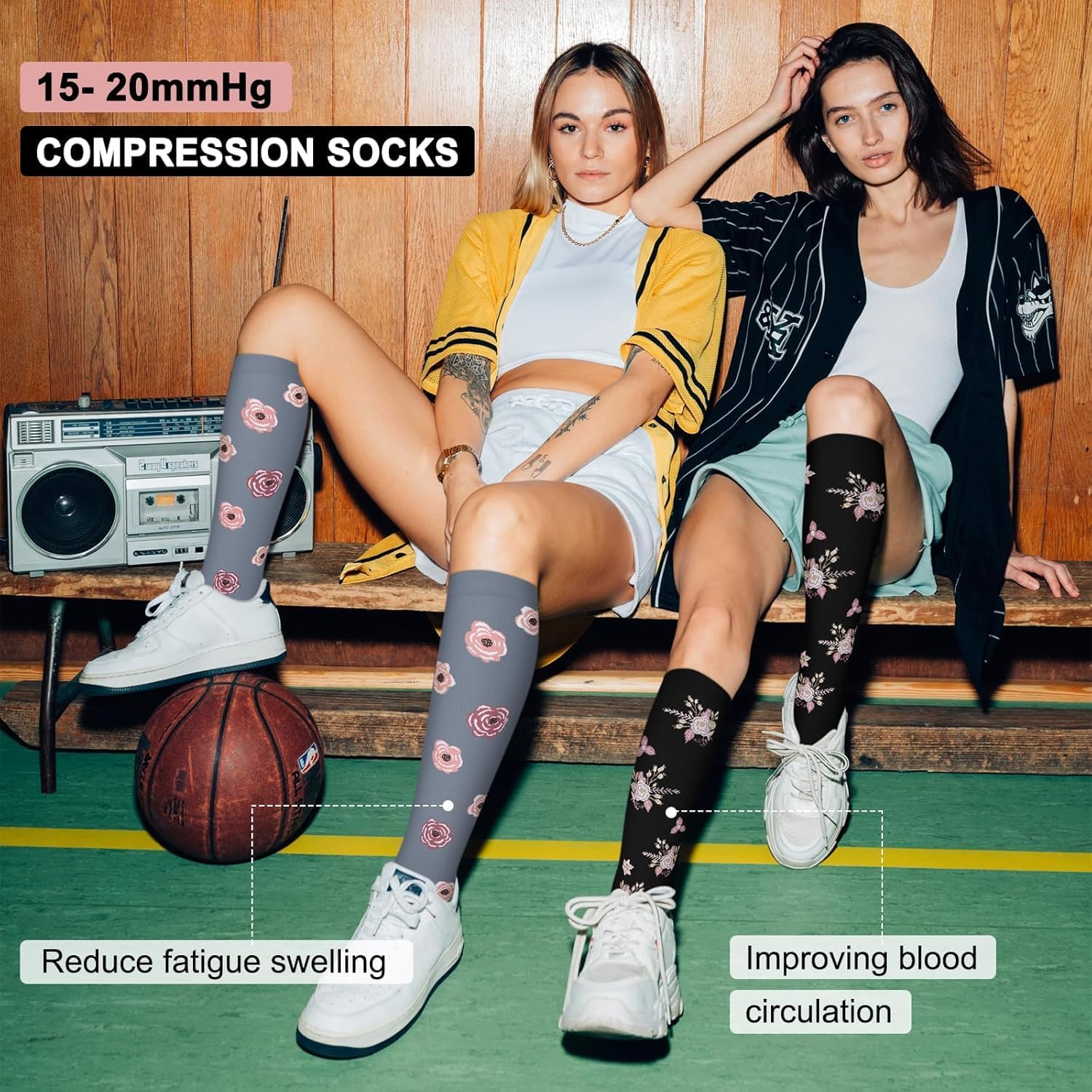 Detalle 2 de Compression Socks 15-20 mmHg 6 Pack