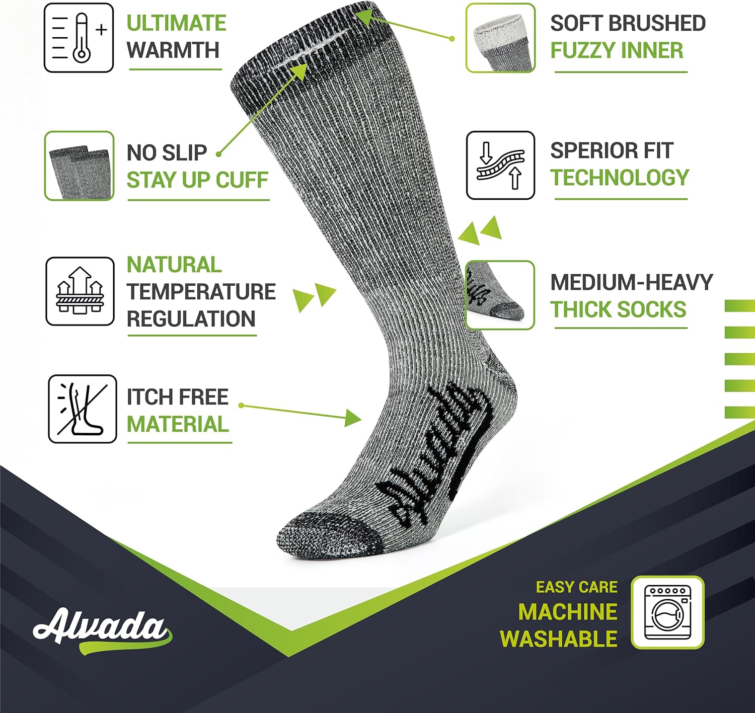 Thumbnail 1 de Alvada Merino Wool Hiking Socks 3-Pack