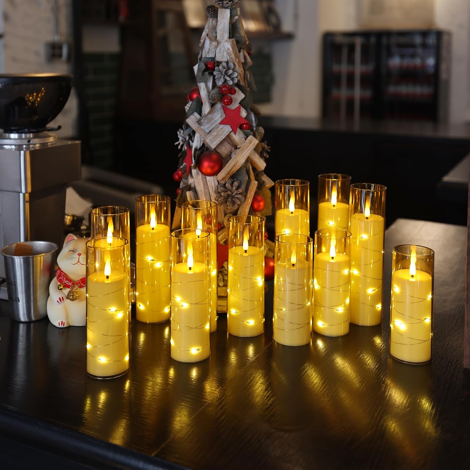 Detalle 2 de Da by Luz Vela LED de cadena con control remoto y temporizador🕯