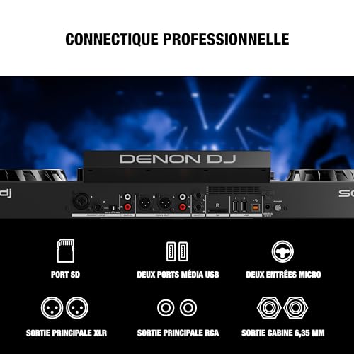 Detalle de Denon DJ SC LIVE 4: Contrôleur DJ autonome avec écran tactile et son intégré