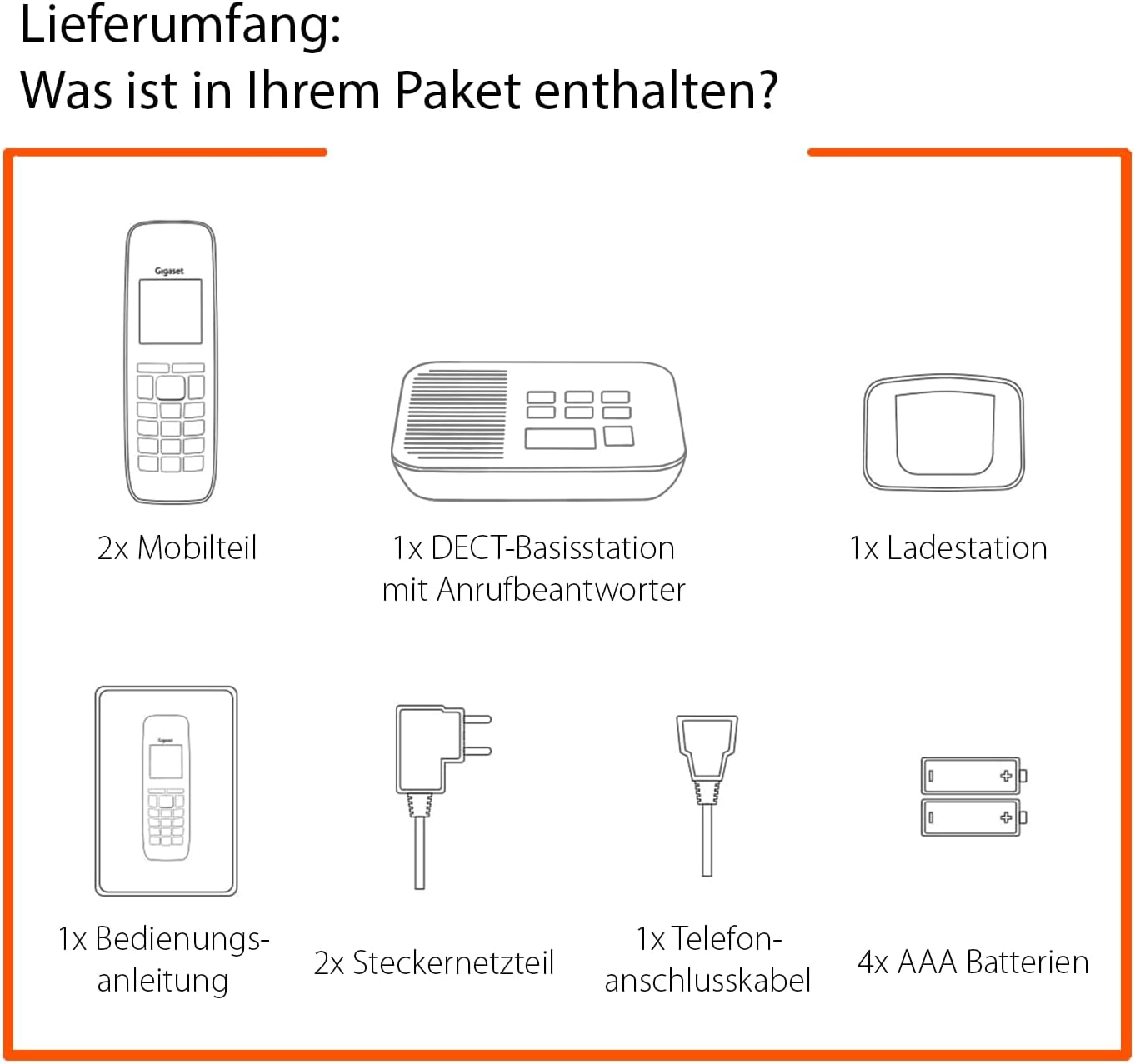 Detalle 2 de Gigaset E290A DUO – Schnurlose DECT-Telefone für Senioren, 2er-Set