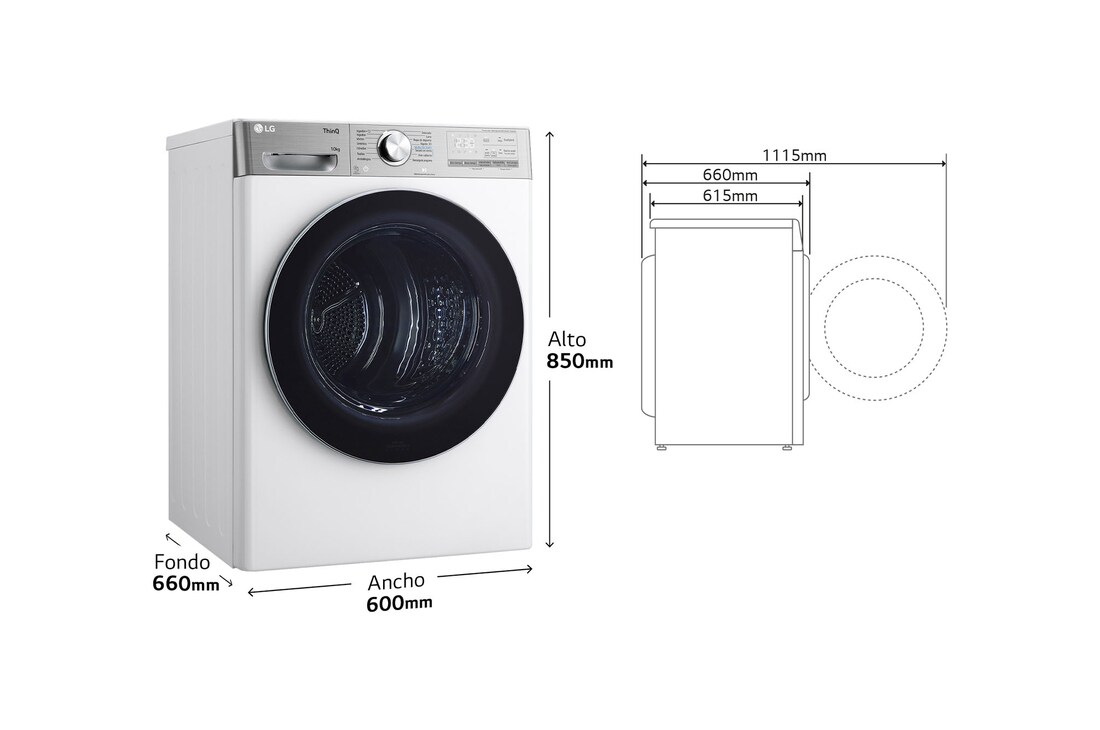 Detalle 2 de RH10V9AV2WR Secadora 10 kg C con bomba de calor