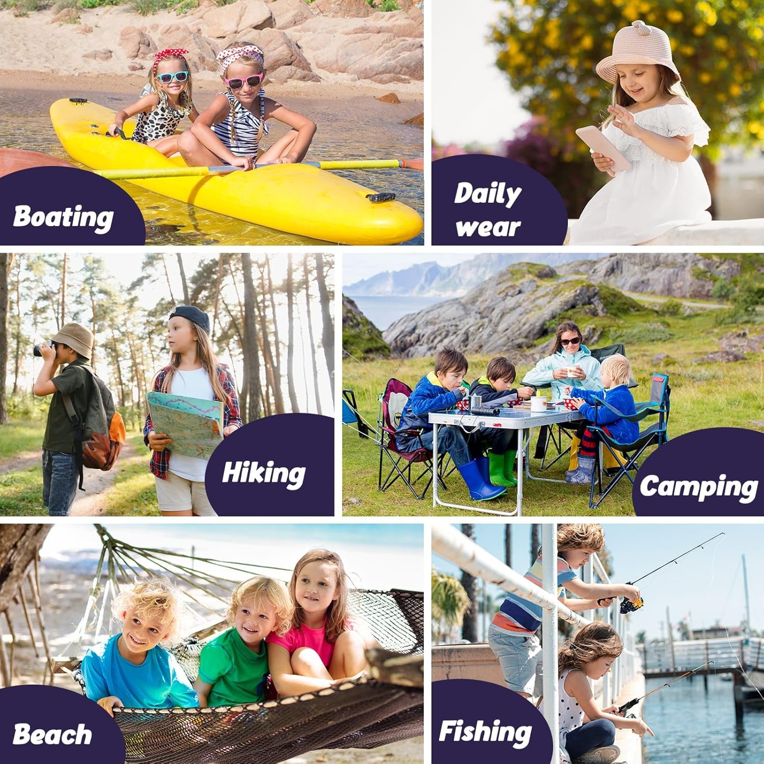 Thumbnail 6 de WAWSAM Kids Sun Hat: Adjustable Unicorn Bucket Hat with UV Protection for Girls