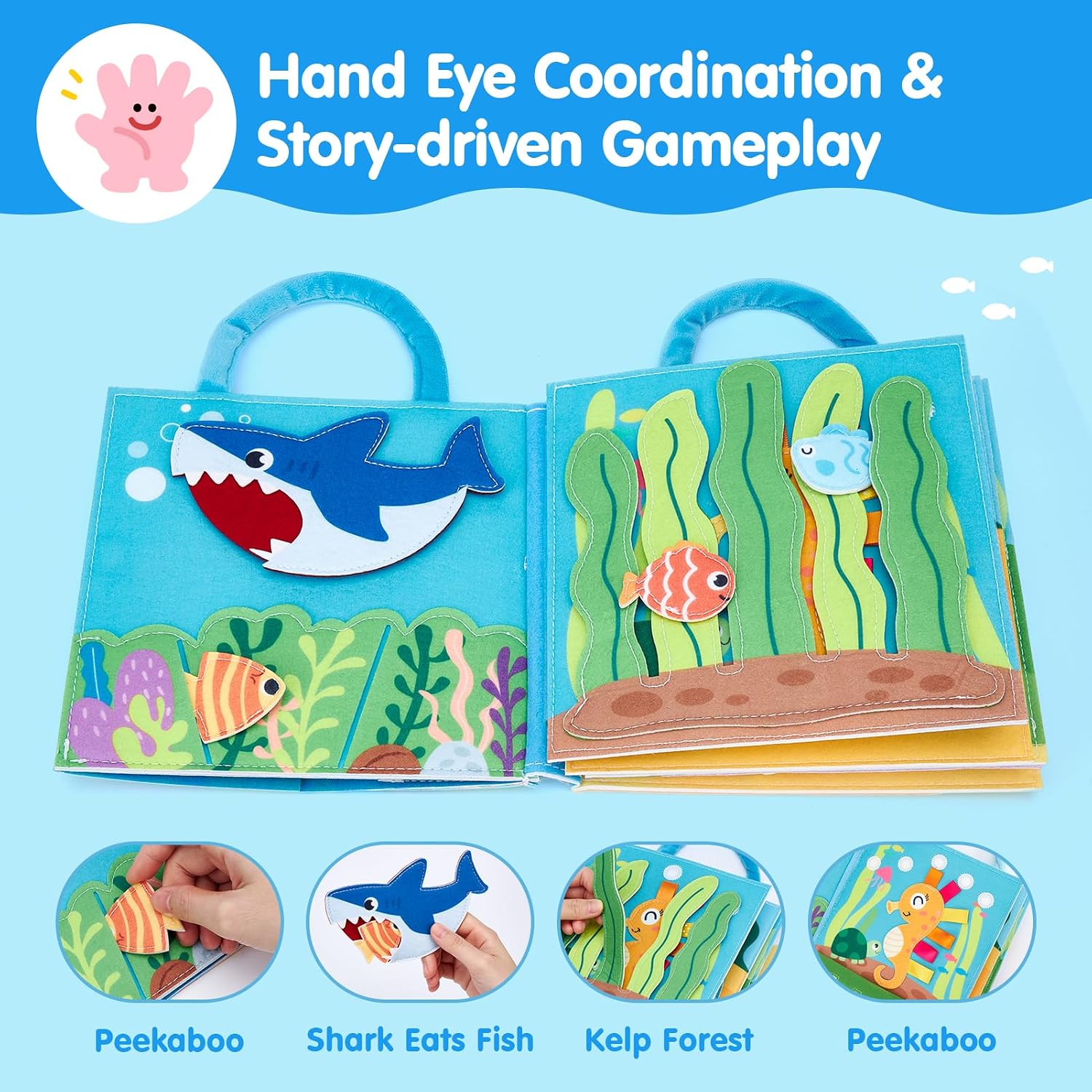 Thumbnail 3 de hahaland Ocean Felt Busy Book 1+ year