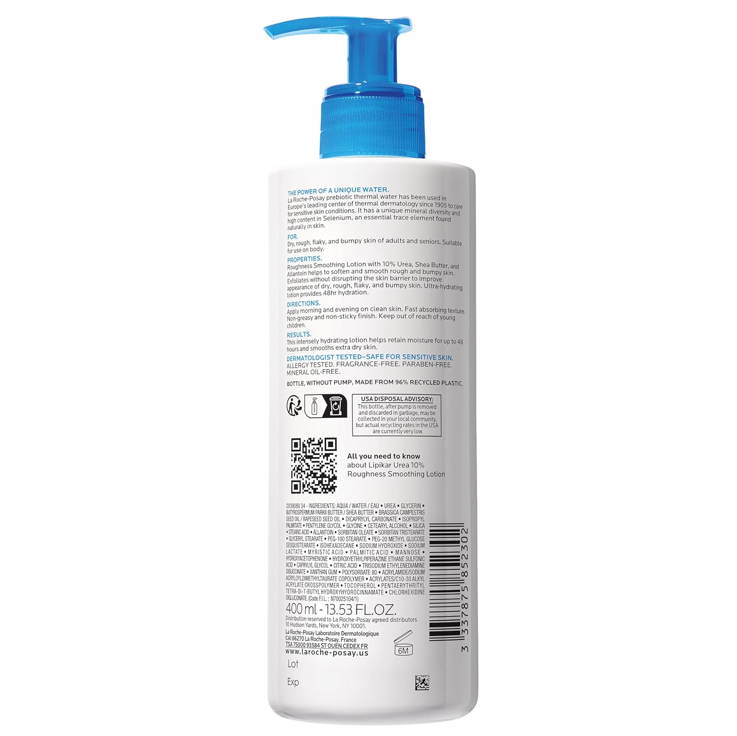 Thumbnail 6 de La Roche Posay Lipikar Lait Urea 10% – Feuchtigkeitsspendende Körperlotion für sehr trockene Haut (400 ml)